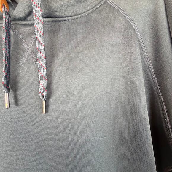 Saga Outerwear Snowboard Hoodie Mens L Teal Pullover Ski Snow Kangaroo Pocket - Picture 4 of 9